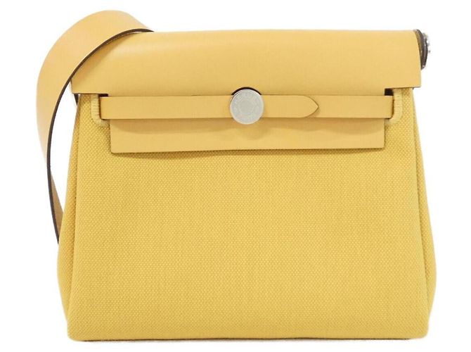Hermès Sac à épaule Hermes Herbag Zip Jaune