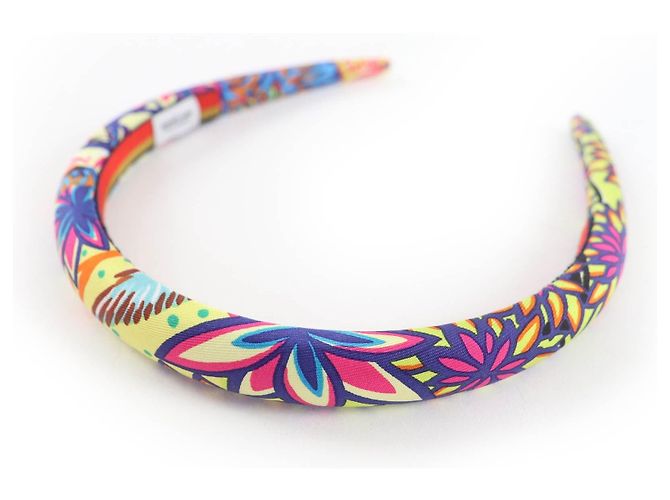 Hermès Diadema de seda Hermes Elsa Wild Singapore Multicolor