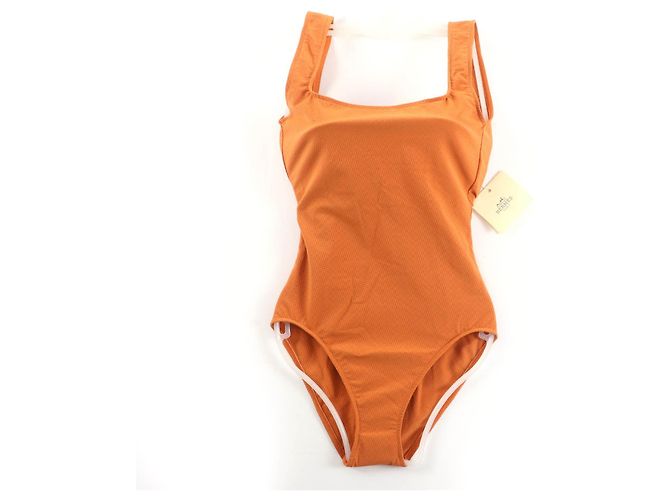 Hermès Hermes Nylon-Bademode mit H-Motiv Orange