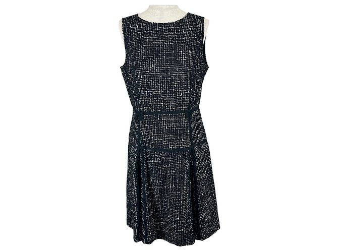 Autre Marque RED VALENTINO Tweed-Kleid mit Schleife Schwarz