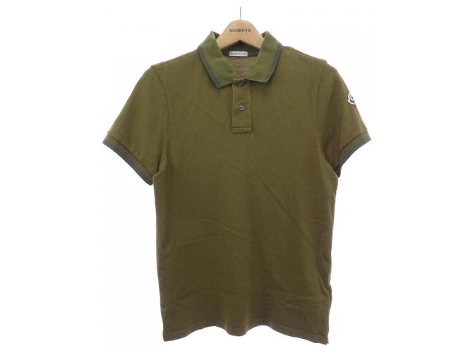 Polo in cotone Moncler Verde Cachi