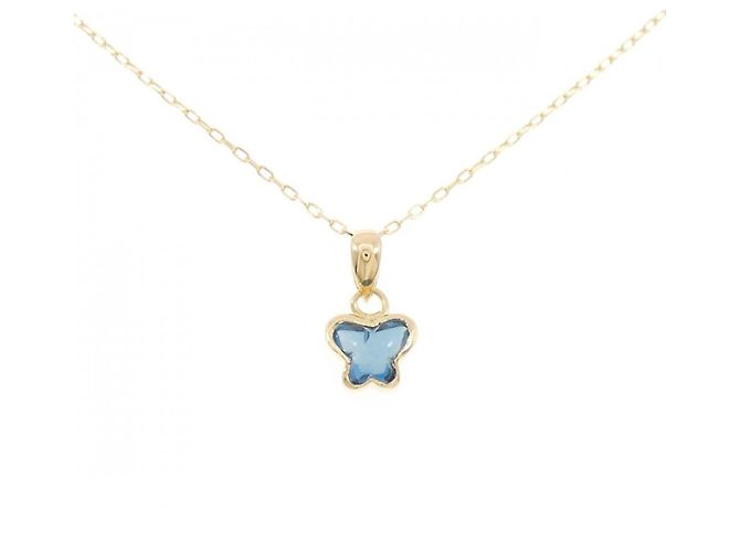 Autre Marque Collana in topazio blu Au750 D'oro
