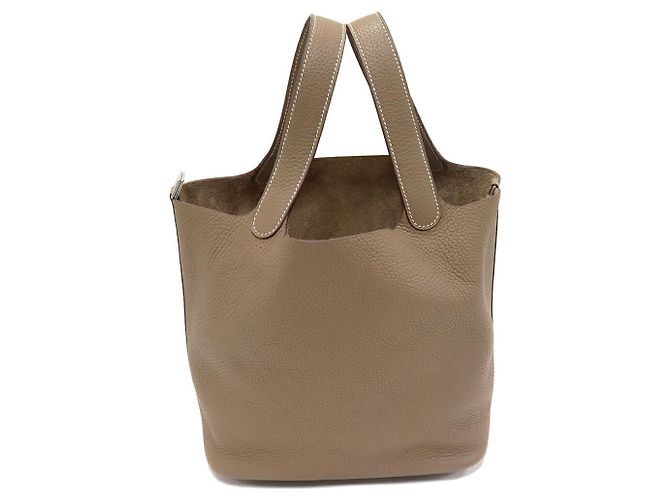 Hermès Sac à main Hermes Picotin Lock Taurillon Clemence Marron