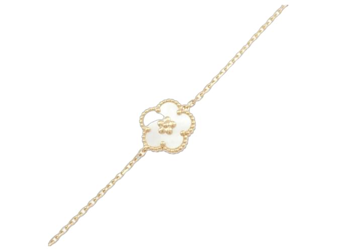 Pulseira Lucky Spring Plum Blossom Van Cleef & Arpels Dourado 