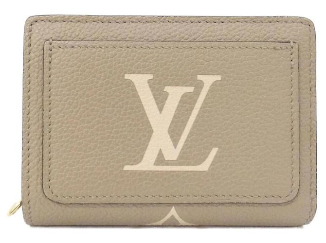 Louis Vuitton Bicolor Monogram Empreinte Portefeuille Claire Wallet Beige Grey