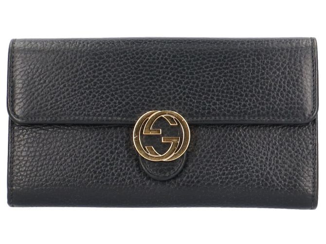 Gucci Interlocking G Long Wallet Black