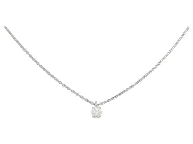 Tiffany & Co Tiffany Solitaire Halskette aus Platin mit Diamantanhänger