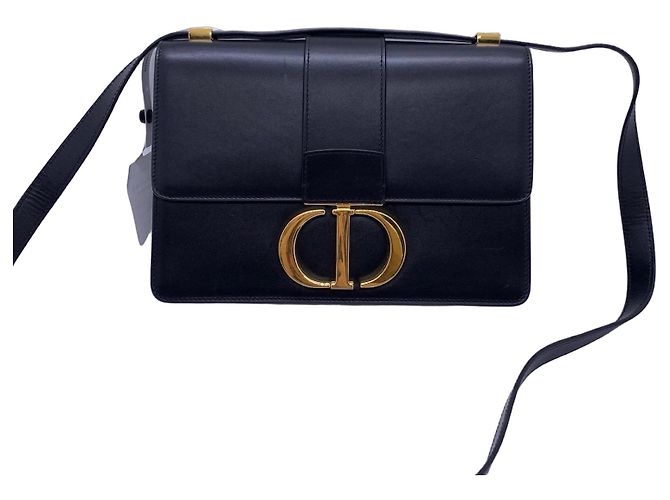 Dior 30 Montaigne Lederhandtasche Schwarz
