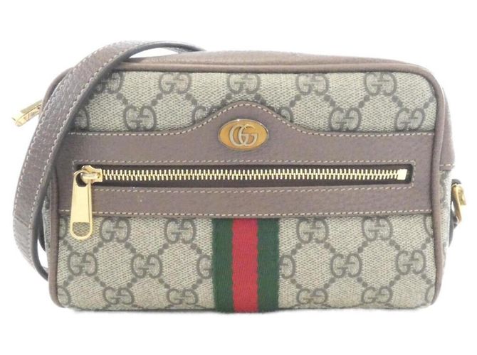 Bolsa de Ombro Gucci Ophidia Marrom Bege