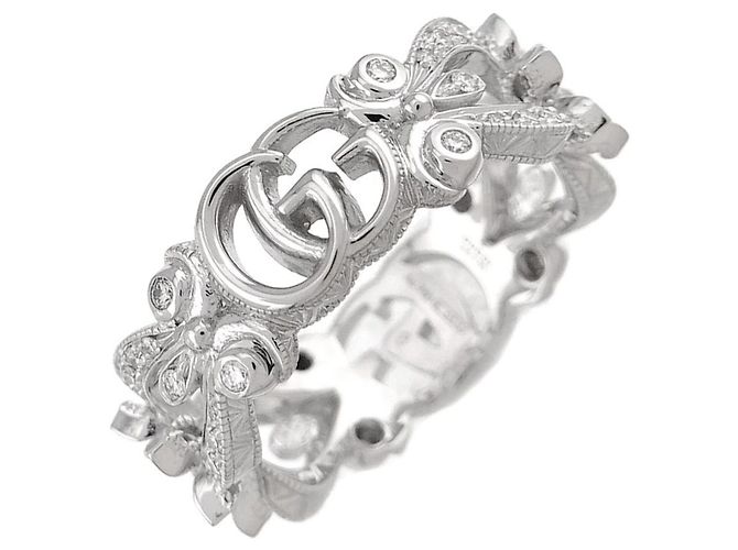 Gucci Flora #8 Diamond Band Ring Ring