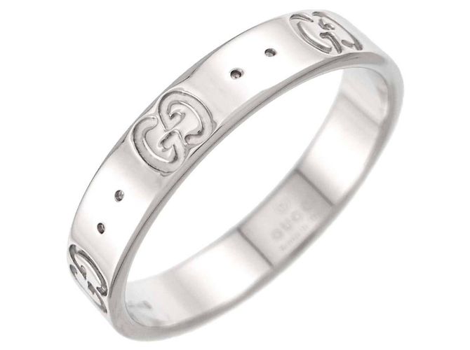 Anillo Icon Gucci en oro blanco de 18K