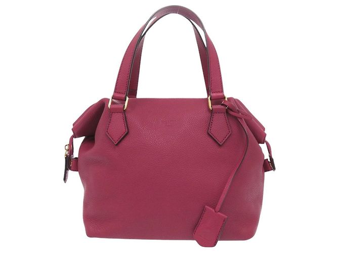 Bolsa de mão em couro rosa Fendi 8BN249