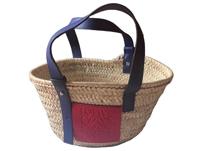 Cesta Loewe Palma Vermelho e Azul
