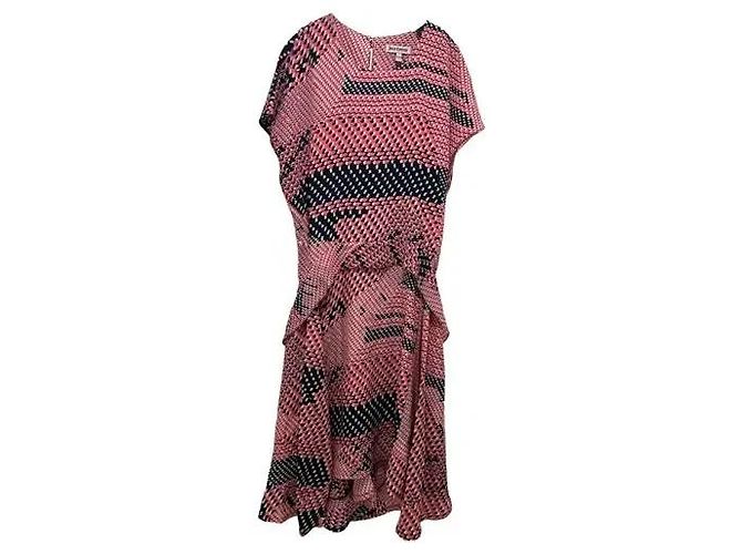 Juicy Couture Seidenkleid mit abstraktem Muster Pink