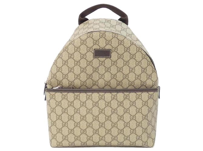 Gucci 271327 KHN5N Backpack Beige Dark brown