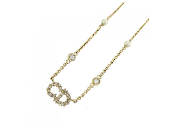 Christian Dior Claire Di Lune Halskette Weiß