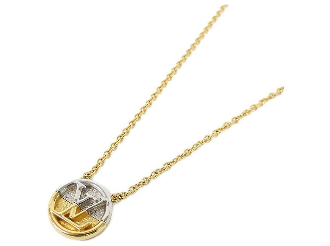Collier L TO V Louis Vuitton M69643 Plata Dorado