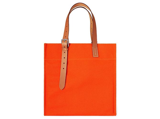 Hermès Sac Cabas Étrivière Toile Orange