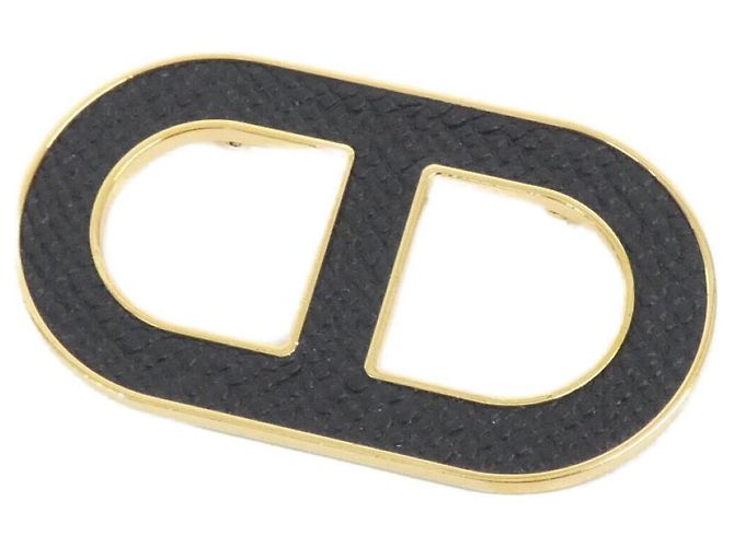 Hermès Chaine d'Ancre Brosche Schwarz