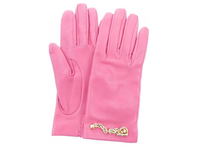 Hermès Luvas Hermes Bonnie Chaine d'Ancre Rosa