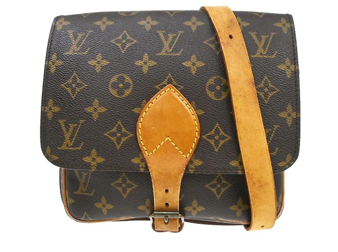 Sac à main Louis Vuitton Cartouchiere Monogram Canvas MM Marron