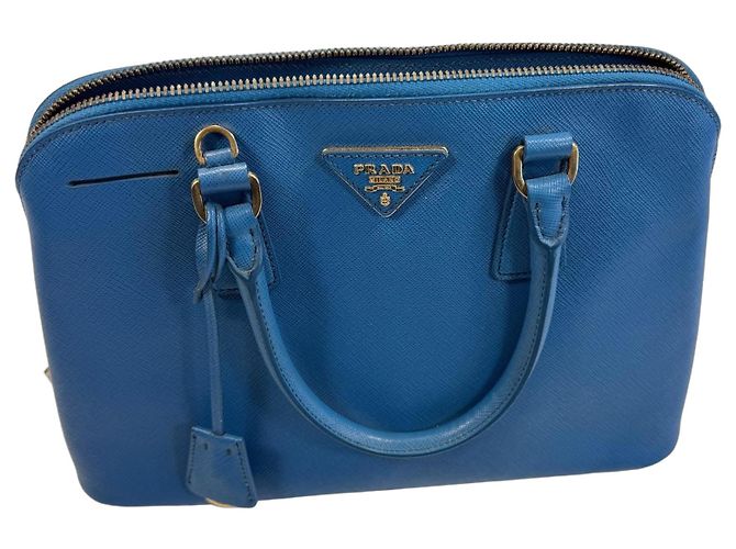 Borsa Prada Promenade Medium / Pelle Saffiano blu