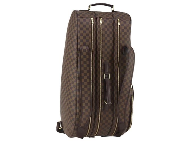 LOUIS VUITTON Bolsa para raquete de tênis Damier Ebene SPO LV Auth 183711SAM