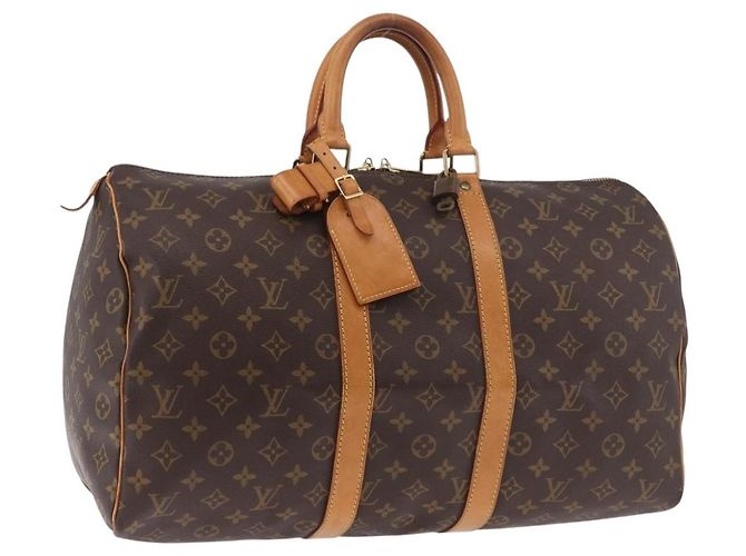 LOUIS VUITTON Bolsa Boston Monogram Keepall 45 M41428 LV Auth 187805A Monograma