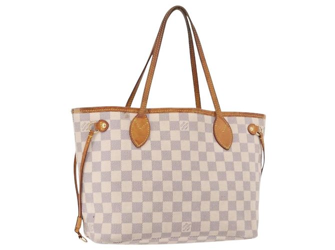 LOUIS VUITTON Sac cabas Neverfull PM Damier Azur N41362 LV Auth 187671