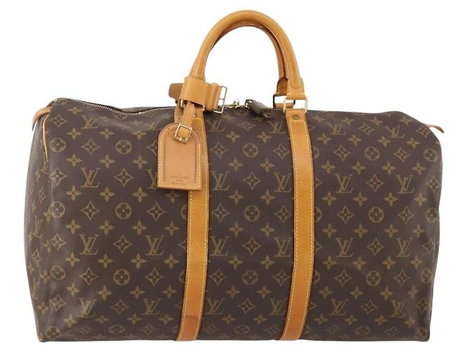 LOUIS VUITTON Borsa Boston Monogram Keepall 50 M41426 LV Auth 186242A Monogramma