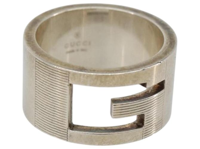 Anillo G de marca GUCCI en plata Ag925 Auth SW2379V