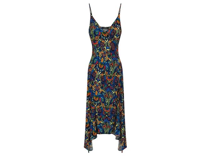 Vestido Olivia Haney Black Mayan Multi Multicolor