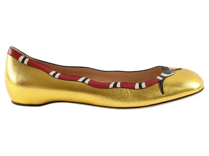 Gucci Bailarinas doradas Dorado