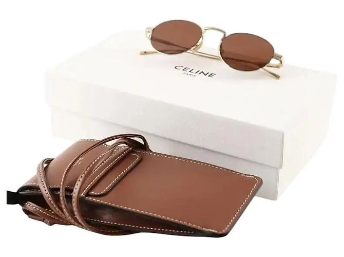 Céline Gafas de sol doradas Dorado 