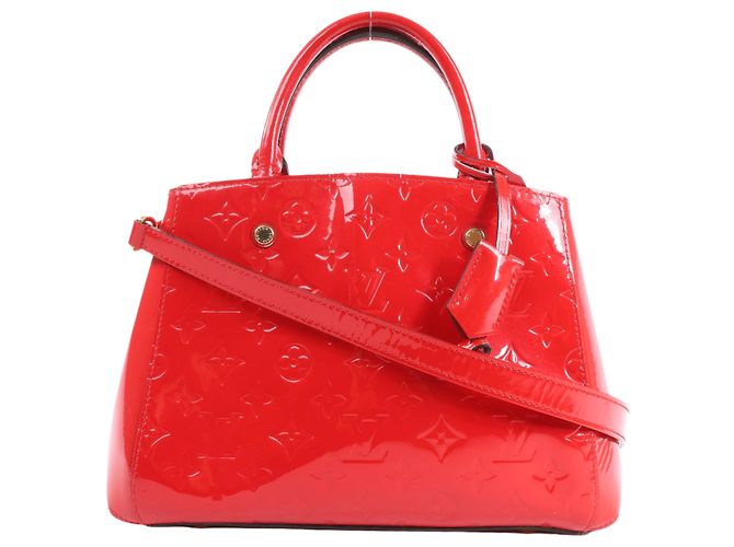 Borsa Louis Vuitton Vernis Montaigne BB Rossa M50170 Rosso