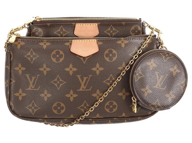 Louis Vuitton Multi Pochette Accessoires Handtasche aus Monogram Canvas in Braun