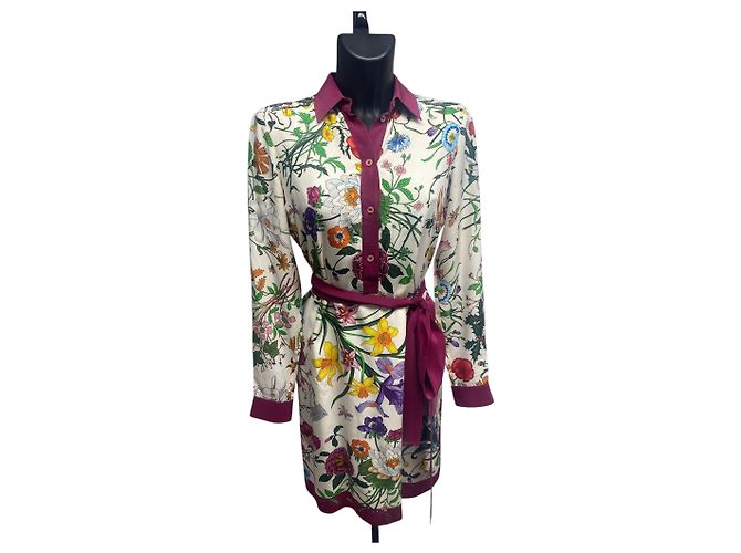 Abito in seta Gucci Flora