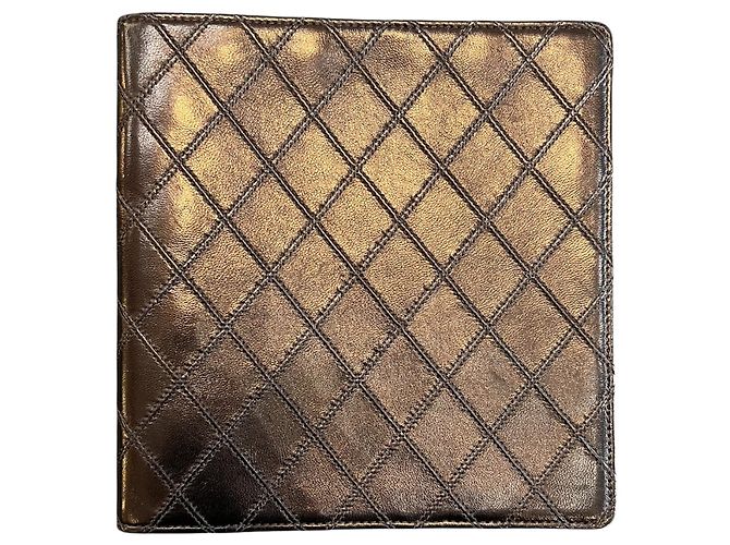 Chanel Notizbuch, schwarzes Lammleder