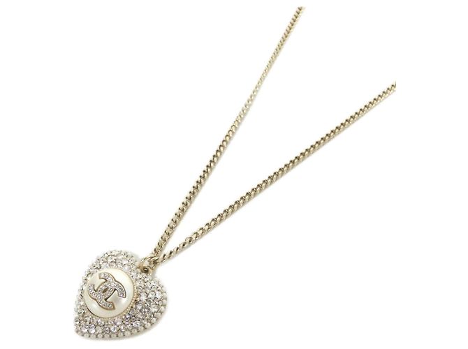 Collar Chanel AB9385 Blanco Dorado