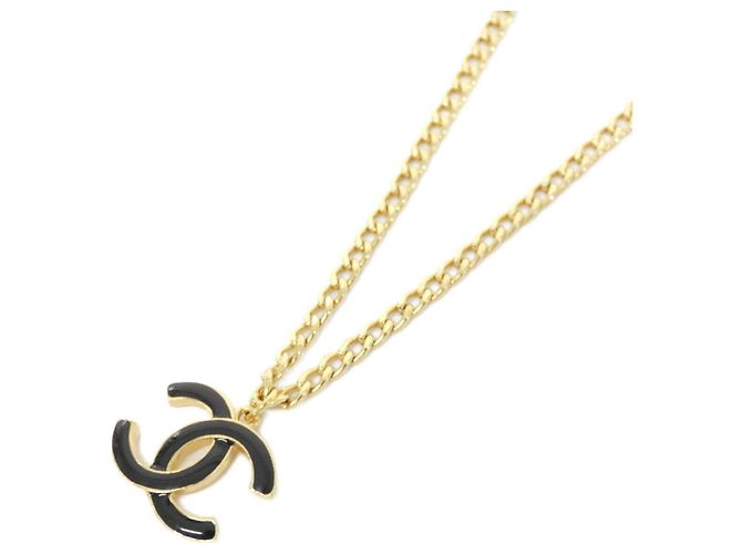 Collana Chanel AB8358 Nera e Oro Nero D'oro 