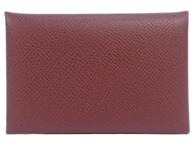 Hermès Tarjetero Calvi Hermes en Rouge H Roja