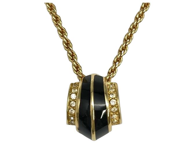 Collar de esmalte dorado Christian Dior