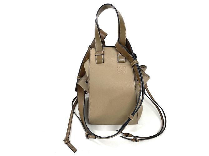 Loewe Hammock Drawstring Small Handbag Brown