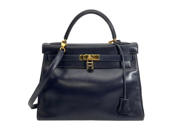 Hermès Bolsa Hermes Kelly 32 Azul marinho