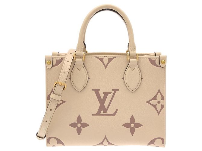 Louis Vuitton Bicolor Monogram Empreinte OnTheGo PM Handtasche Beige