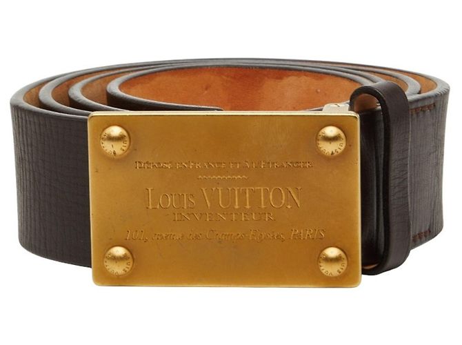 Louis Vuitton Utah Ceinture Aventour Gürtel Dunkelbraun