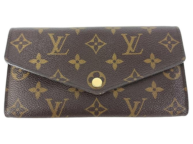 Louis Vuitton Portefeuille Sarah Wallet Canvas Brown
