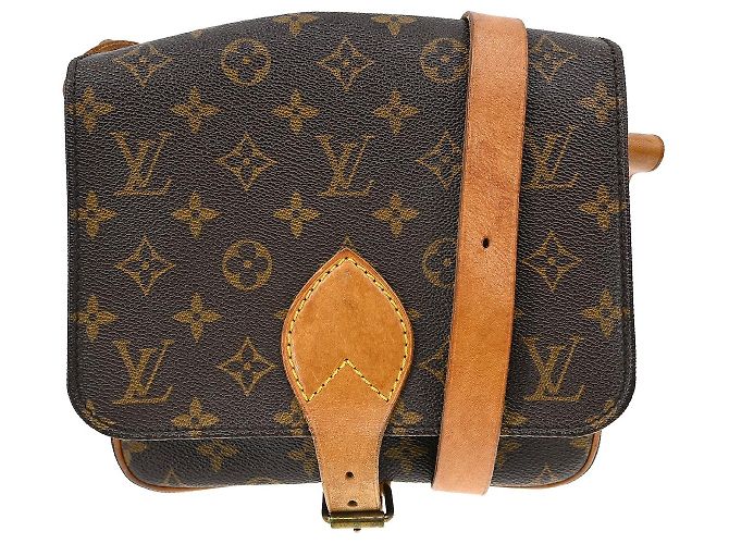 Bolsa Louis Vuitton Cartouchiere Monogram Canvas MM Marrom