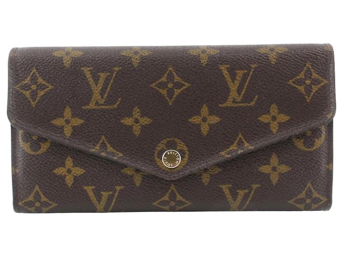 Louis Vuitton Portefeuille Sarah Monogram Canvas Castaño
