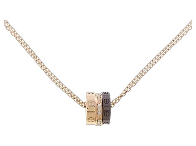 Cartier Love Three Hoop Halskette